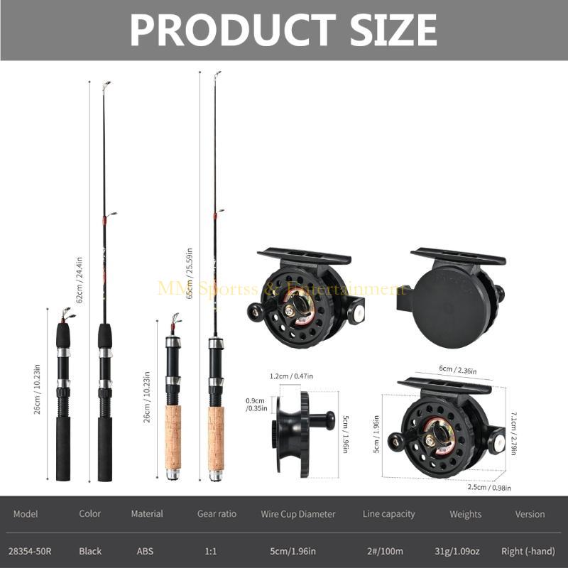 Ice Fishing Reel - 31BE 1 Set Fishing Rod With
