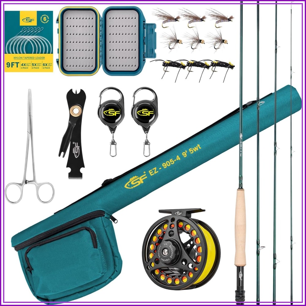 Fly Fishing Rod Combo Starter  - مراجعة Reel Case وسعره