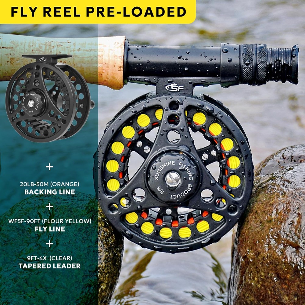 Fly Fishing Rod Combo Starter  - مراجعة Reel Case وسعره