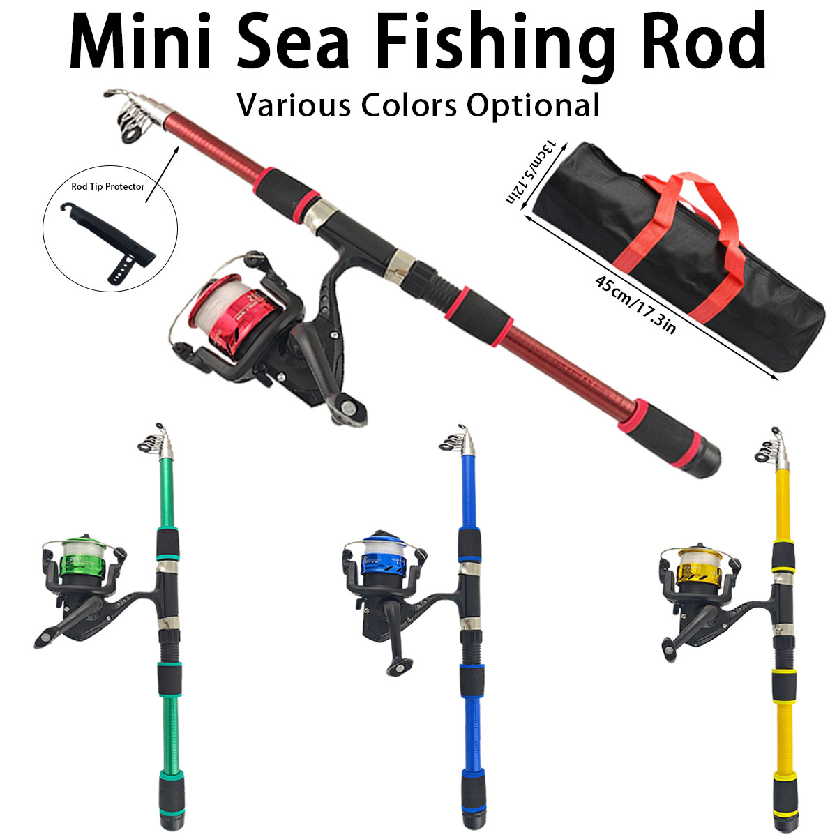Mini Telescopic Sea Fishing Ro - مراجعة Reel Bag وسعره