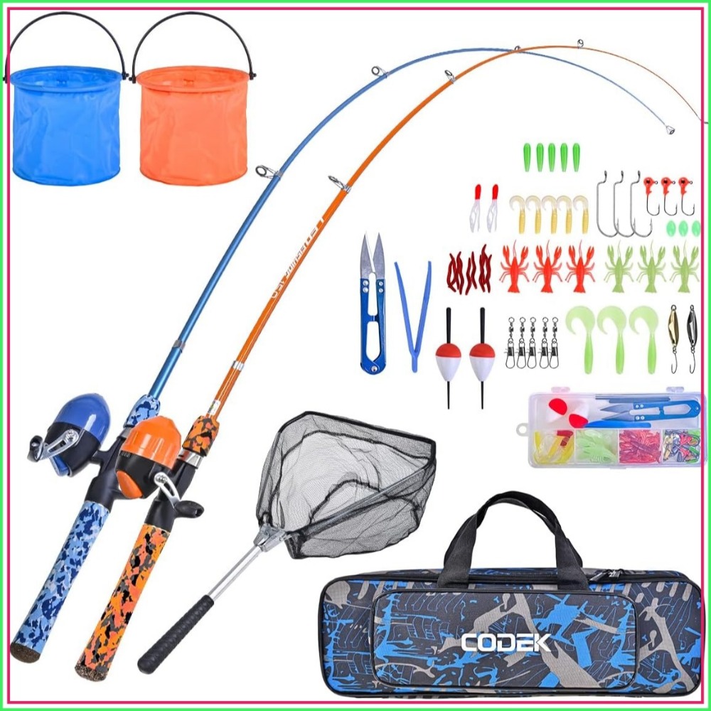 Kids Fishing Pole Set with Ful - مراجعة Spincast Reel وسعره