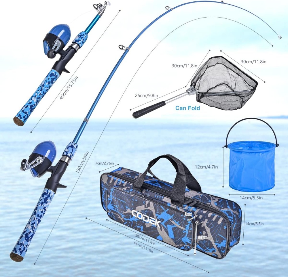 Kids Fishing Pole Set with Ful - مراجعة Spincast Reel وسعره