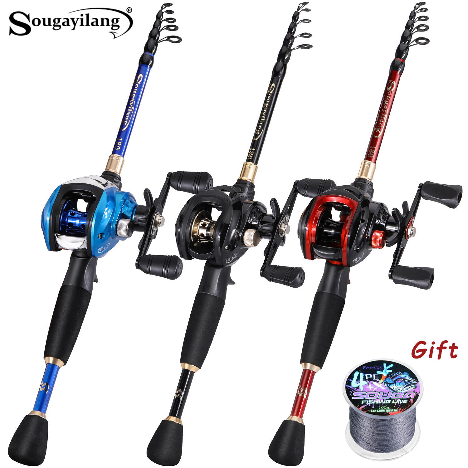 Sougayilang Fishing Set with C - مراجعة Spincast Reel وسعره