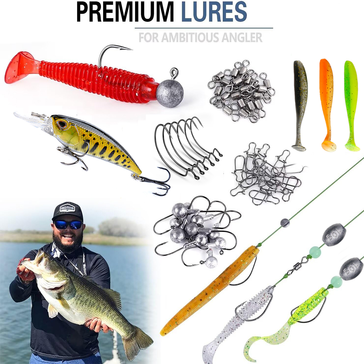 Fishing Pole Set Full Kits Wit - مراجعة Spincast Reel وسعره