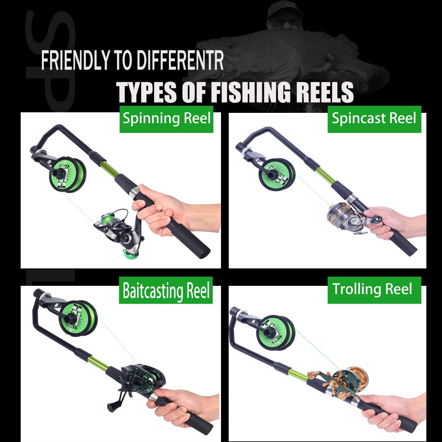 Fishing Line Spooler, Adjustab - مراجعة Baitcasting Reel وسعره